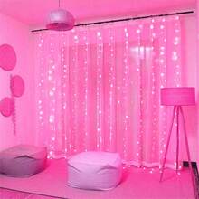 Remote Control LED Curtain Fairy Lights - USB Powered String Lights, 8 Lighting Modes, Suitable For Valentine's Day, Eid, Christmas, Wedding, Party, Bedroom, Window Decor
