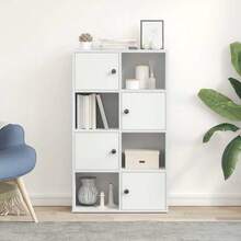 vidaXL Bibliothèque blanc 60x24x101,5 cm ingegneria del legno - Bianco - Visualizzare 3