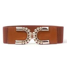 时尚复古弹力腰带，适合搭配连衣裙和开衫 - 彩色 - 查看 4