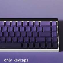 Juego de 133 teclas con estampado lateral degradado púrpura, teclas de doble inyección PBT, perfil OEM, alta calidad, compatibles con interruptores MX, aptos para teclados mecánicos de 60/65/75/87/98/104/108 teclas - Morado - Ver 8