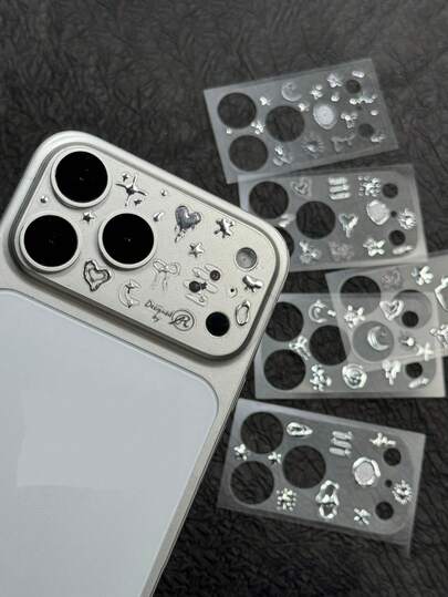 1张贴纸 + 3张磨砂透明相机镜头保护膜，柔软防刮，适用于 17 Pro Max/17 Pro