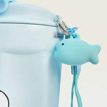 Miniso Chiikawa Series Hachiware 360mL/12.17oz Blue Insulated Coffee Cup - Stainless Steel Material, Cartoon Print, Detachable Charm & Leak-Proof Lid For Office/Commute(1PC) - Blue - View 8