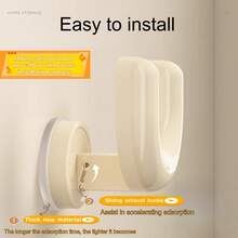 Estante para zapatillas de baño para el hogar, tipo de ventosa sin perforación, montado en la pared, gancho de almacenamiento específico para inodoro - Multicolor - Ver 7