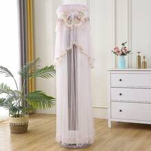 1pc Cylindrical Air Conditioner Dust Cover, Universal Top Lid Cloth, Can Start AC Without Removing Dust Cover - Multicolor - View 5