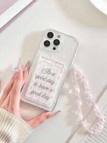 Cartoon Deer Painted Transparent Card Holder Multifunctional Card Wallet With Wrist Strap Thick Shockproof Phone Case Compatible With IPhone 17/17 Pro/17 Pro Max, 16/11/16 Pro/16 Plus/16 Pro Max/16e, 15 Pro Max, 13/14/12/XS/XR/7G/8P, Galaxy, Redmi - Multicolor - View 2