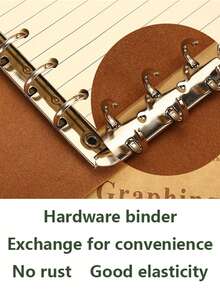 A6 Monthly Planner, Travel Notebook, Loose-Leaf Diary, Replaceable Six-Hole Binder, Replaceable Loose Pages, Reusable PU Leather Cover, PU Leather-Bound Six-Hole Binder Diary, Retro Replaceable-Leaf Travel Notebook (Includes Lined, Blank, Grid, And Kraft Paper), Scrapbook Diary With Pendant (A6, 80 Pages), Reusable Sticker Book/Sticker Collection Album (Will Not Damage Stickers), Ideal Gifts For Friends And Family. - Multicolor - View 10