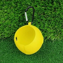 1 funda para bola de golf, protector de bola de silicona de 65mm, accesorios de golf, portátil con gancho, opciones de multicolor - Juego de golf de parque - Ver 5