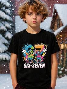 Young Girl's Boy's Graphic Cotton Graphic Tees Teenage Boy Shirts, Italian Brainrot Humorous And Fun T-Shirts, Meme Humorous And Fun Boy T-Shirts, Fashionable Teen Boy Clothes, Multiple Pattern Styles To Choose From, Suitable For Different Age Groups, Casual Short Sleeved Round Neck T-Shirts Young Boy T Shirts Conjunto De Niña Mom And Daughter Matching Outfit Tv Girl Gifts For Teen Girls Ropa Para Niño Teen Boys Gifts Kids Outfits Clean Girl Aesthetic Clean Girl Aesthetic Shirts Girls Tops For Teen Girls Teen Shirts Juniors Girl Clothes Coats For Girls Boy Clothes For Kids Outfit For Girls Teen Tops Family Matching Clothes Boys Shirts Kids Girls Clothing Gift For Kids Happy New Year Gift - BLACK22 - Xem 8