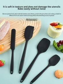 6 件套硅胶厨房烹饪工具、烘焙工具、厨房用具，北欧配色 - 大号刮刀、小号刮刀、大号抹刀、小号抹刀、涂油刷、长刮刀、马卡龙烘焙工具、蛋糕奶油刮刀、奶酪刮刀。 - 彩色 - 查看 4