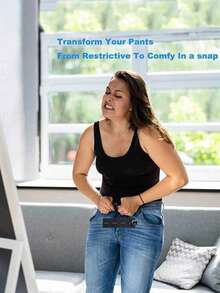 2个/1个腰带延长器，弹性可调节裤扣，孕妇裤弹力纽扣，腰部可调节带