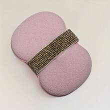 1pc Elastic Soap Rack Loofah Bathing Sponge, Non-Slip Exfoliating Storage Device, Adjustable Lanyard Suitable For Bathtub Shower, Pink And Blue Design, Universal Standard Soap Bar, Wet Area Hygienic Storage Solution - Pink - View 3