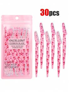 40/30/20/12/6/3/1 件套。面部脱毛剃刀、蝴蝶眉毛修剪器、手动剃须刀、多功能眉毛修剪器和面部剃须刀，男女通用，配有精密保护盖和精密剃须刀片。 - 粉色 - 查看 8