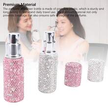 Set Of 2 Refillable 10ml Rhinestone Perfume Atomizers: Mini Travel Atomizer Bottles For Carrying Fragrances. - Multicolor - View 6