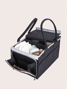 1pc Foldable Felt Diaper Bag (Mom Style) - Multicolor - View 1