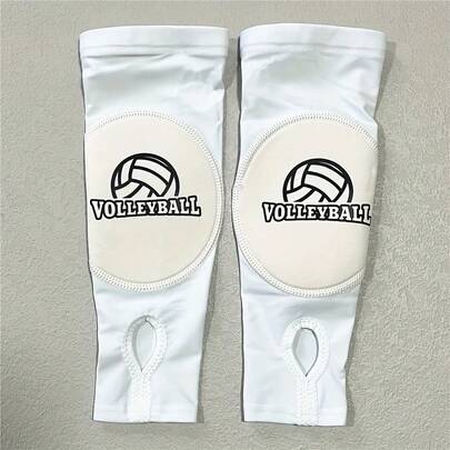 2 piezas Mangas para el brazo de voleibol - Negro, Hechas de tela de poliéster elástica y transpirable, Protección amortiguadora reforzada, Adecuado para todos los atletas | Diseño de moda | Secado rápido y grueso, Accesorios de voleibol