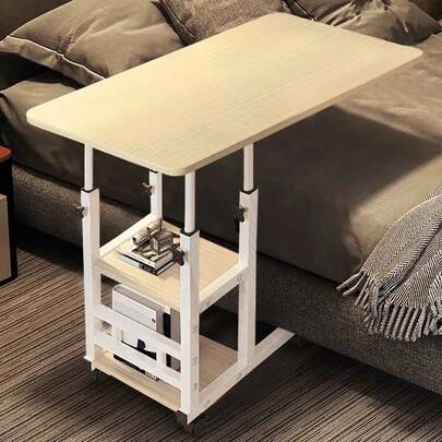 1PC Adjustable Bedside Lifting Table With Wheels, Laptop, Bedside Table, Independent Office Desk, Game Desk