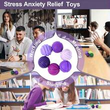 6 Stück Sensorische Fidget Ball Spielzeuge, Stressabbau Bälle mit Silikonhülle für Erwachsene und Jugendliche, zur Beruhigung unruhiger Hände und ängstlicher Gedanken, ideal für Jugendliche mit Autismus, ADHS und Angststörungen. Perfekte Strumpfhalter & Geschenke für Frauen, Männer und Jugendliche. Lustige Stressabbau Bälle, ein tolles Handmassage Geschenk für Erwachsene zu Anlässen wie Thanksgiving, Geburtstag und Weihnachten