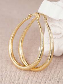 1 Pair Luxury Hoop Earrings, Gift For Women For Party, Engagement, Anniversary, Valentine's Day - 15# - View 33