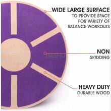 Entrenador para Terapia Física, Tabla de Equilibrio de Madera Versátil,Escritorio de Pie y Entrenamiento de Núcleo con Estabilidad en Ejercicios - E. Tabla de equilibrio de madera, color morado - Ver 4