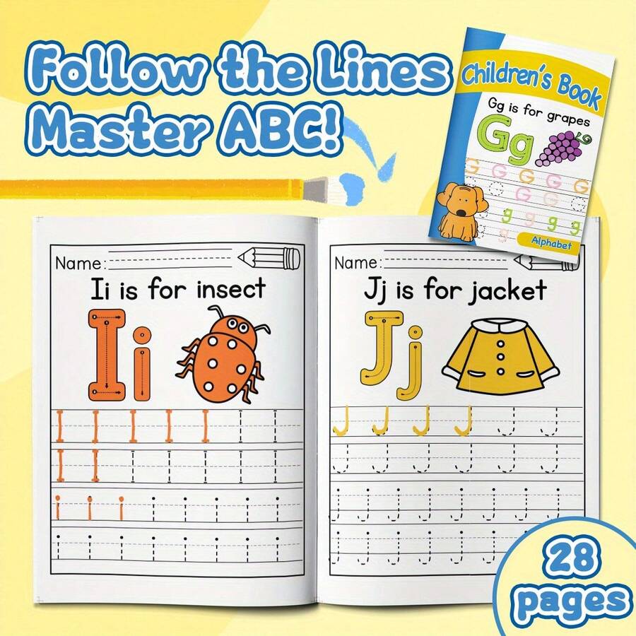 Step-By-Step Letter Formation Notebook – Guided Stroke Order Writing Pages - Writing Practice - View 1