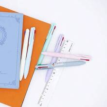 Multicolor Ballpoint Pen 0.5, 4 - In - 1 Colored Pens Fine Point, Ballpoint Pens Planner Journaling, Assorted Ink, 6 - Count - 彩色 - 查看 5