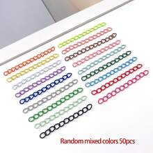 50pcs Colorful Chain Extender For Jewelry Making Spray Paint Iron Tail Extender Chain Necklace Bracelet Extension Chain For Necklace Bracelet Earring Jewelry Making Finding - Multicolor - View 26