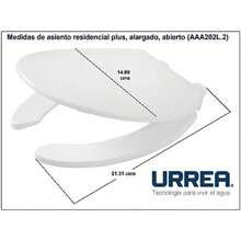 Urrea P AAA202L.2 Asiento Residencial Plus, Alargado, Abierto(default) - Multicolor - Ver 3
