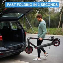 Patinete Eléctrico Plegable de 8.5 Pulgadas para Adultos con Pantalla LED Motor de 350W Batería de Litio Clase A 7.8/10.4Ah 3 Modos de Velocidad Autonomía de 15 a 30 Millas y Capacidad Máxima de Carga de 264.55 LB - NEGRO-10.4Ah - Ver 1