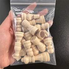 Wooden Chess Box Chess Piece Set 2.5-Inch 32 Pieces Portable Tabletop Entertainment Puzzle Game - 1套 - 查看 5
