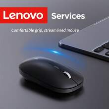 Combo de teclado y mouse inalámbricos Lenovo, operación silenciosa para oficina, negocios, escritorio, laptop - Negro - Ver 3