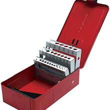Urrea 4077 Caja metlica para 15 brocas roja 7" x 4" x 2" - para 15 brocas + 7" x 4" x 2" - Ver 2