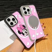 Mickey Mouse Clubhouse Character Patterned Phone Case Featuring A Joyful Design. Mickey Mouse, Minnie Mouse, Donald Duck, Daisy Duck, Goofy Dog, Compatible With IPhone 17, 17 ProMax, 17 Pro, 17 Air, 16, 15, 14, 13, 12 Pro 11 XsMax Xs Xr X And Galaxy Models, With Shockproof Protection And Magnetic Case. A Fun Gift For Disney Fans ,Mickey Fans, Family, Friends, Birthdays, Holidays, And Special Occasions. A Delightful Addition To Your Phone Accessories. - trắng - Xem 4