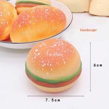 Bestselling Creative Realistic Disassemble Hamburger Squeeze Toy, Stress Relief Fidget Toy, Perfect Gift, Tension Release - Multicolor - View 4