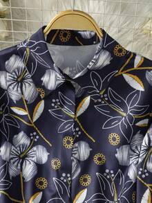 Women's Long Sleeve All-Over Print Casual Arabic Style Top Vacation - Multicolor - View 3