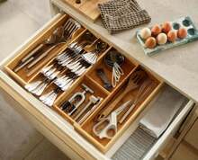 Joseph Joseph DrawerStore Expanding Silverware, Flatware, Utensil &Amp; Gadgets Organizer, Expandable In Drawer Space Saving Tray, Bamboo - ColorA - 查看 4