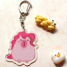 Set de 6 accesorios para coleta, llavero con colgante de bolso con diseño de coche de dibujos animados, regalo creativo para amantes de los coches - Multicolor - Ver 3