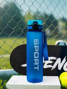 1pc 32oz/1000ml Frosted Leak-Proof Sports Water Bottle, Portable With Strap, Large Capacity Hydration Bottle For Gym, Outdoor, Travel, Suitable For Holiday, Birthday Gift