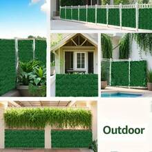 1 st, 1 m/3 meter, högkvalitativ konstgjord murgröna i insynsskydd, UV-resistent staket med konstgjorda gröna löv, lämplig för trädgård, gräsmatta och landskapsdekoration - ingen vattning krävs, enkel installation, frisk luft, lågt underhåll, perfekt för uteplats, balkong, festdekoration, fotbollsplan, examensceremoni, inomhus-/utomhusväggdekoration och lyxvilladekoration året runt - Multifärgad - Visa 2