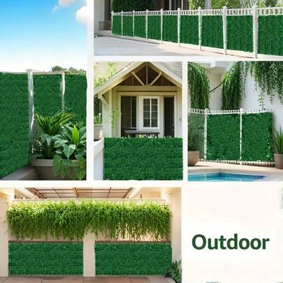 1 st, 1 m/3 meter, högkvalitativ konstgjord murgröna i insynsskydd, UV-resistent staket med konstgjorda gröna löv, lämplig för trädgård, gräsmatta och landskapsdekoration - ingen vattning krävs, enkel installation, frisk luft, lågt underhåll, perfekt för uteplats, balkong, festdekoration, fotbollsplan, examensceremoni, inomhus-/utomhusväggdekoration och lyxvilladekoration året runt