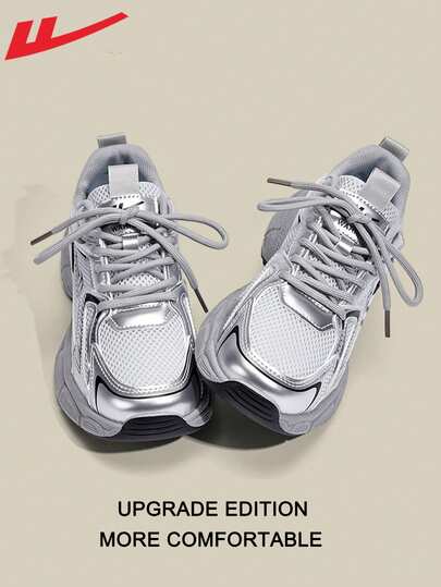 WARRIOR 1 Pair Women's Casual Mesh Chunky Sneakers, Lightweight Breathable Outdoor Sports Shoes