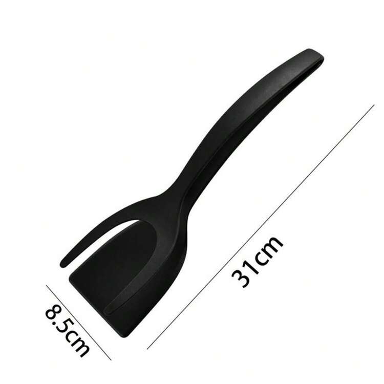 1pc 2-In-1 Flip Spatula Tongs, Nylon Non-Stick Coating Egg Flipper, Kitchen Restaurant Multi-Purpose Cooking Tool For Pancake Fish French Toast Omelet - Multicolor - View 11