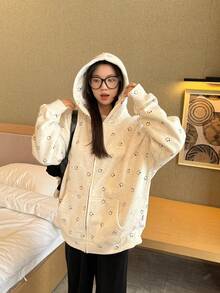 Women Sweatshirts - Flower Gray - View 10