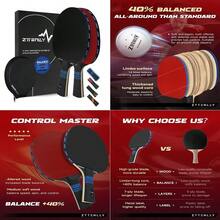 Pong Paddle With Carbon Technology PerformanceSeries,7ply Finest Blade, Expert Speed Edge Balance, Thicker Protector Case Table Tennis Racket For Professional - 2PackBalance - View 9