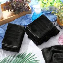 10条装卸妆巾，12 x 12英寸超细纤维化妆毛巾，大包装，可重复使用，吸水性强，柔软棉质面巾，女士礼品