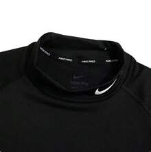 Nike 男子PRO秋冬運動跑步訓練速乾保暖薄絨緊身長袖 - 黑色 - 查看 8