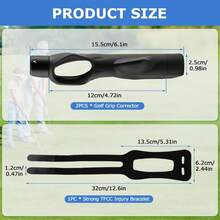 Golf Grip Trainer, 2Pack Golf Training Aid Grip Trainer Club With Swing Correcting Arm Band To Help Train Correct Hand Position - 彩色 - 查看 5