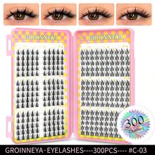240-300 Pcs Fairy Lashes Volume Mixed Tray Lashes Cluster Kit Fox Eye Eyelashes Natural Look Cluster Lashes Individual Eyelashes Clusters C Curl Wispy Segmented False Eyelashes Large Capacity Eyelash Book Including 6 Styles Free To Match Eyelash Extension - Black - View 17