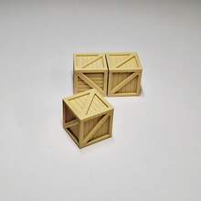 1:87 Scale 3D Printed Miniature Wooden Crates, Sand Table Scene Model Props, HO Scale Train & Building Model Layout Accessories, DIY Materials - Khaki - View 6