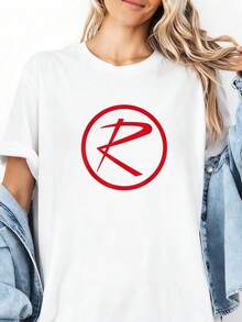 Vintage Short Sleeve T-Shirt With Small Round Neck - White 9 - View 3