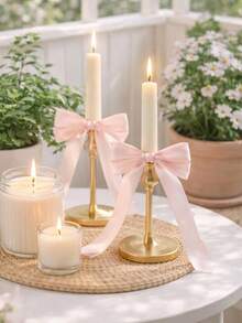 1/4 chiếc nơ ruy băng màu hồng, nơ trang trí lãng mạn cho chân nến, nơ trang trí trung tâm bàn tiệc thanh lịch, trang trí bàn tiệc màu hồng nhạt cổ điển, phù hợp cho trang trí đám cưới, tiệc chiêu đãi, bàn làm việc phòng khách, phòng ngủ, trang trí nến phong cách nhà nông thôn, điểm nhấn nến trang nhã cho bàn ăn, trang trí nơ cho bàn tiệc sự kiện. - Nhiều màu - Xem 11